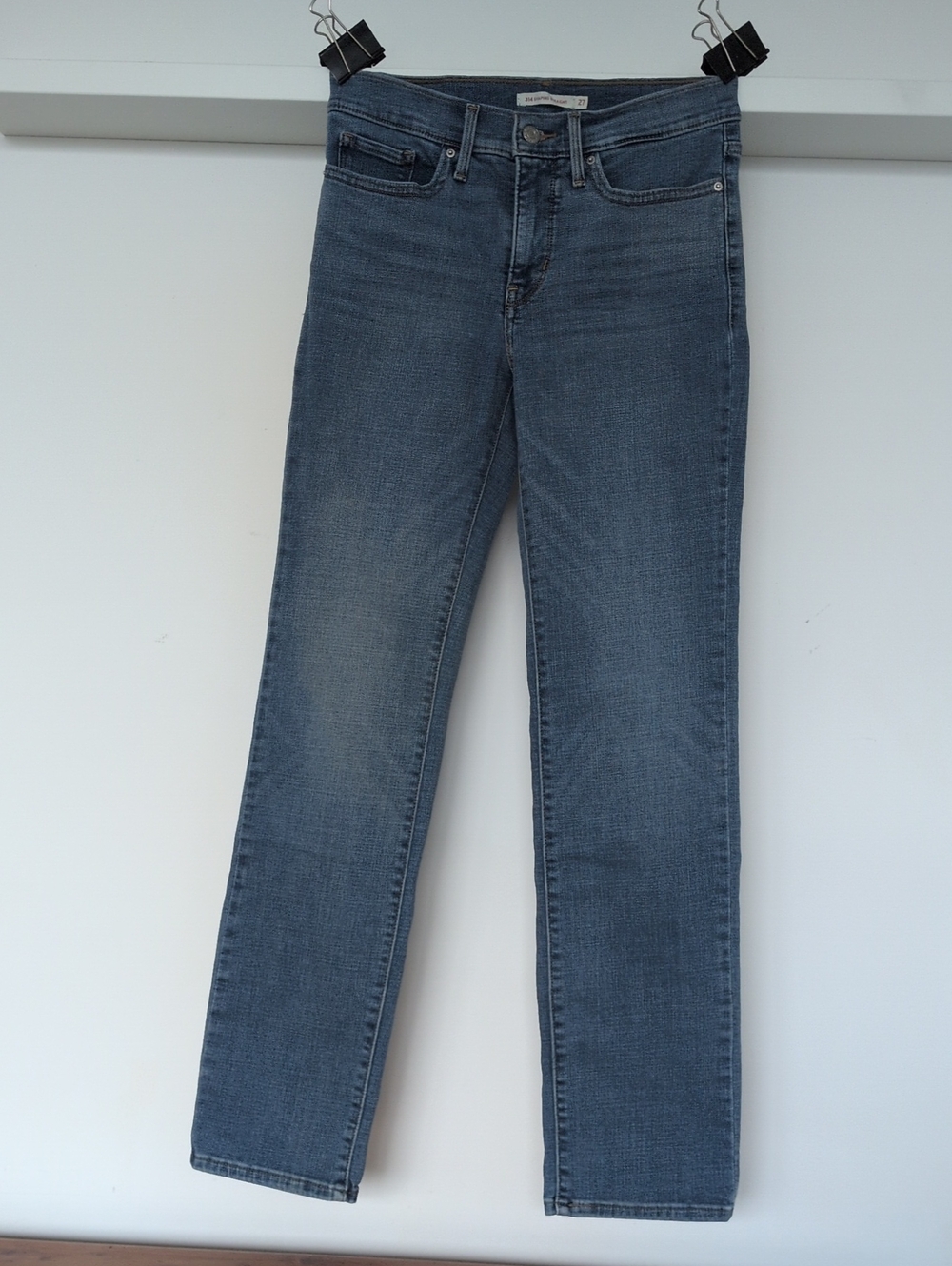 Levi's 314 Shaping Straight Leg Jeans - Medium Blue Wash